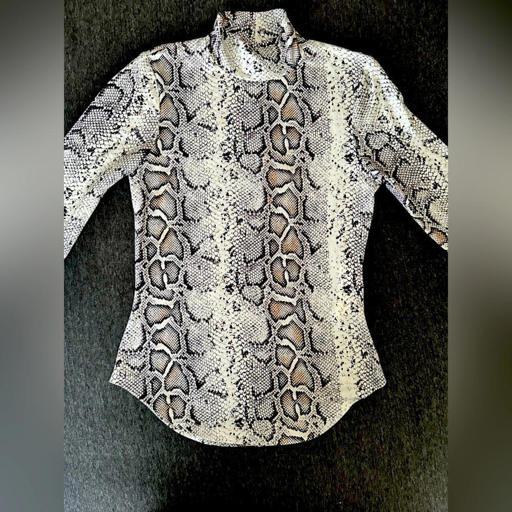 FRENCH CONNECTION animal print turtle neck top